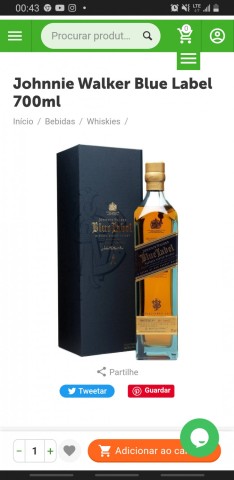 Venda Whisky Johnnie Walker Blue Label