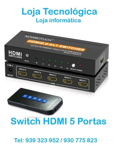 Switch HDMI 5 portas