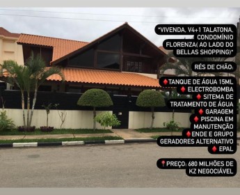 A venda Super Vivenda Terréa T4 + 1 no Condomínio Florenza Talatona