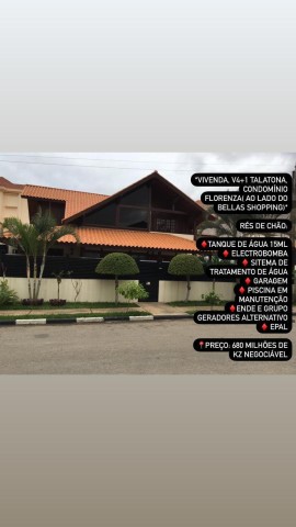 Venda Vivendas V3, V4 e V5 no Cond.Talatona, Mussulo e Maianga