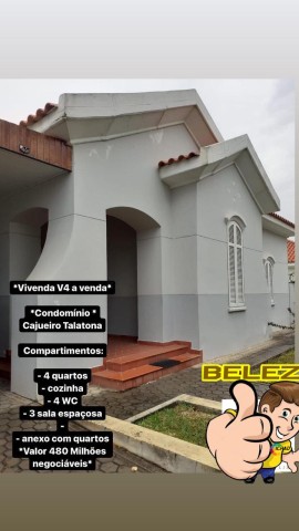 Venda Vivendas V3, V4 e V5 no Cond.Talatona, Mussulo e Maianga