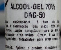 A venda Álcool em gel