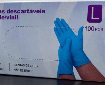 A venda Máscaras e luvas