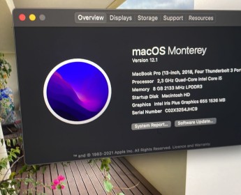 A venda Macbook Pro Retina 2018