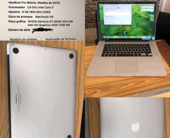 A venda MacBook pro retina