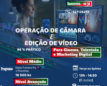 A venda Operação de Câmara e Edição de Video