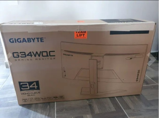 GIGABYTE G34WQC A-SA 34 144Hz Curved Gaming Monitor, 3440 x 1440