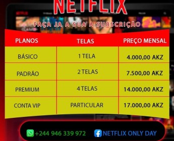 A venda SERVIÇOS NETFLIX ANGOLA