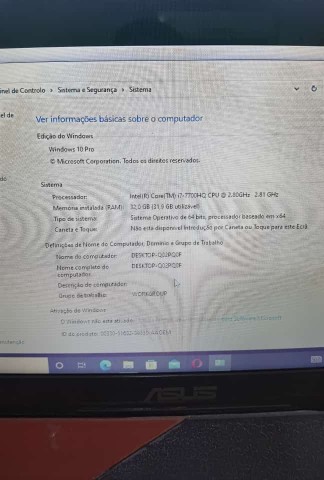 Venda Portátil ASUS ROG GAMER