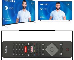 A venda Tv smart philips 4k Hultra HD genuino na caxi a 58 polegadas