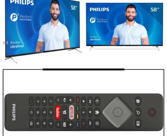 A venda Tv smart philips 4k Hultra HD genuino na caxi a 58 polegadas