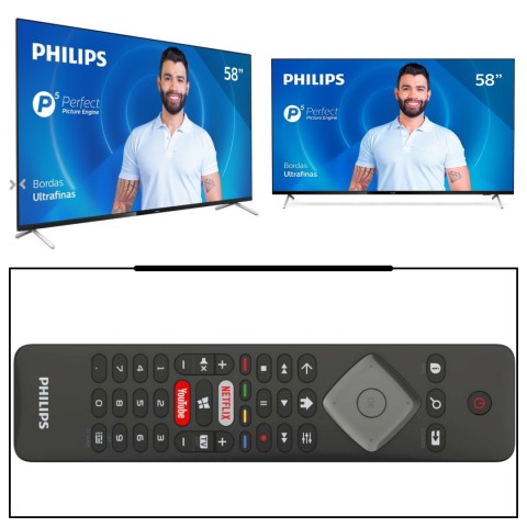 Tv smart philips 4k Hultra HD genuino na caxi a 58 polegadas