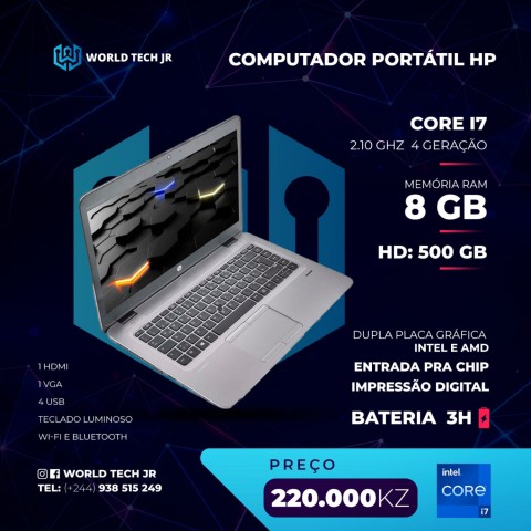 Venda Portátil HP core i7