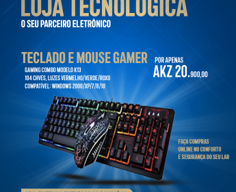 A venda Teclado e Mouse Gamer K13