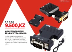 Anúncio ADAPTADOR CONVERSOR VGA PARA HDMI FEMEA