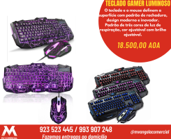 A venda CONJUNTO DE TECLADO GAMER LUMINOSO RGB