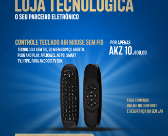 A venda CONTROLE TECLADO AIR MOUSE SEM FIO