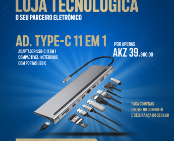A venda Adaptador Tipo-C 11 em 1