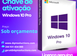 Anúncio Microsoft Windows 10 Professional (chave de ativação)