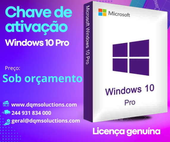 Microsoft Windows 10 Professional (chave de ativação)