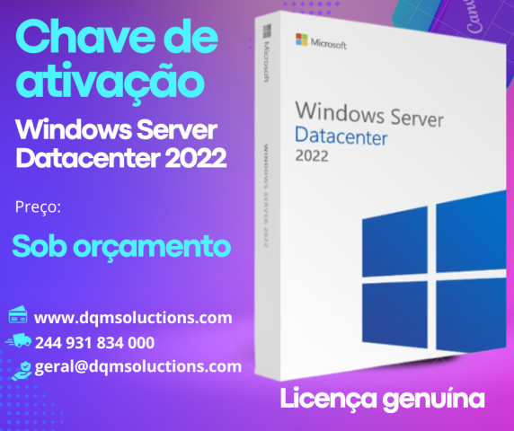 Microsoft Windows Server 2022 Datacenter (Chave de ativação)