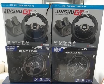 A venda Volante e pedais para Ps4 (playstation 4) xbox, pc e Nintendo
