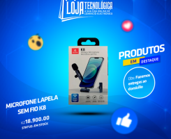 Comprar MICROFONE LAPELA WIREESS K8