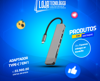 A venda ADAPTADOR USB TYPE C 7EM1