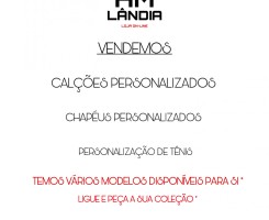 A venda Calções e Chapéus