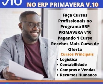 A venda CURSOS PROFISSIONAIS NO PROGRAMA ERP PRIMAVERA V10