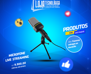 A venda MICROFONE LIVE STREAMING