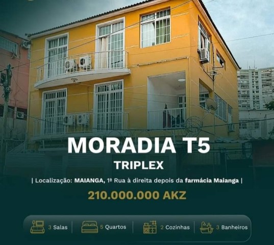 Moradia T5 triplex na cidade Maianga SC