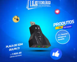 A venda PLACA DE SOM USB DUPLA