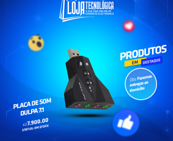 A venda PLACA DE SOM USB DUPLA
