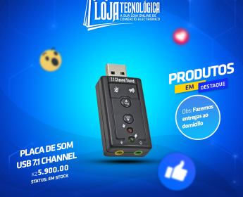A venda PLACA DE SOM USB DUPLA