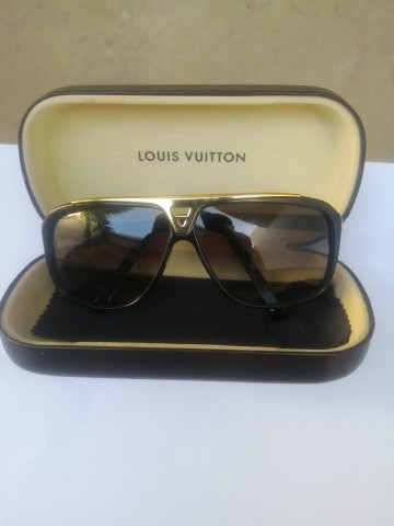 Óculos De Sol Louis Vuitton Evidence Preto/Dourado Unissex - Original Seminovo