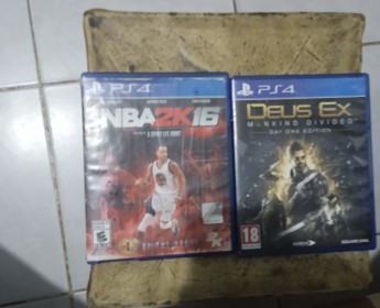 A venda NBA 2k16, Call of duty infinite Warfare, Deus ex.