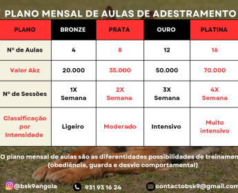 A venda Adestramento de cães ao domicílio