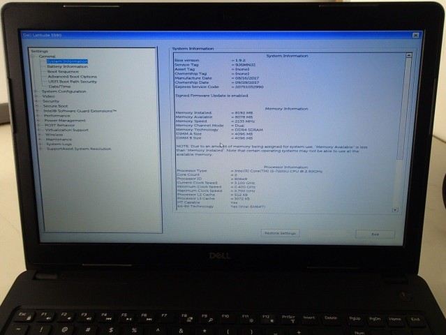 Dell Latitude 3580 Intel Core i5 ,2,30 GHz 8 GB de RAM 256 GB SSD Windows 11 Pro