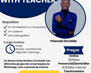 A venda Inglês online e domiciliar