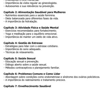 A venda E-books saude e bem-estar femenino