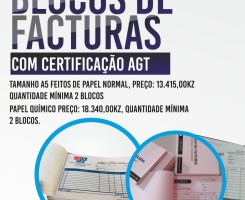 A venda Bloco de Facturas Ct AGT