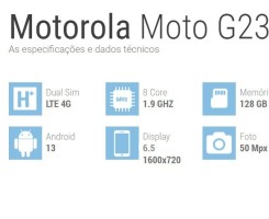 A venda Smartfone Motorola G23 128 GB