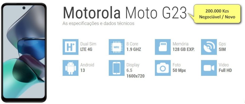 Smartfone Motorola G23 128 GB