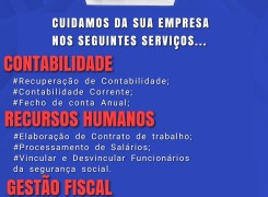 Anúncio PRESTAÇÃO DE SERVIÇOS NA ÁREA DA CONTABILIDADE-RECURSOS HUMANOS-GESTÃO...