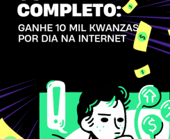 A venda Ganhe 10 mil kwanzas por dia na internet