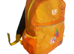 Anúncio Mochila Infantil Laranja com Estampa Divertida - Perfeita para a Volta...