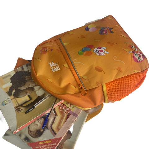 Venda Mochila Infantil Laranja com Estampa Divertida - Perfeita para a Volta às Aulas! Pasta 10 000 AOA