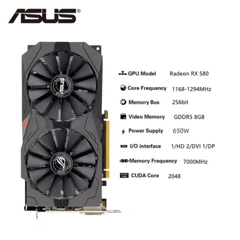 Venda Placa Grafica Asus Amd RX 580 8GB