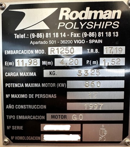 Venda Barco Rodman 1250 em Lobito